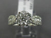 ESTATE 1.32CT DIAMOND 14KT WHITE GOLD 3D CLUSTER FLOWER ENGAGEMENT PROMISE RING