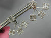ESTATE LARGE .39CT DIAMOND 18K WHITE GOLD FLOWER FOUR STONE STUD JACKET EARRINGS