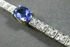 ESTATE 7.22CT DIAMOND & AAA TANZANITE 14KT WHITE & YELLOW GOLD BRACELET #17384