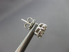 ESTATE 1.12CT DIAMOND 14K WHITE GOLD CLASSIC FLOWER CLUSTER STUD EARRINGS #22238