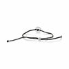 ESTATE .14CT DIAMOND 14KT WHITE GOLD 3D CLASSIC ROUND DISC STRING LOVE BRACELET