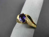 ESTATE WIDE 1.0CT AAA AMETHYST 14KT YELLOW GOLD SOLITAIRE COCKTAIL RING #22646