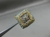 ESTATE LARGE .35CT DIAMOND 14K TWO TONE GOLD 3D SQUARE HALO FILIGREE RING #21995