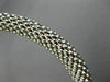 ESTATE 1.50CT DIAMOND 14KT WHITE GOLD 3D PAVE MESH LOVE FLEXIBLE BANGLE BRACELET