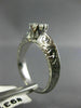 ANTIQUE .52CT OLD MINE DIAMOND 18KT WHITE GOLD 3D FILIGREE ENGAGEMENT RING #9318