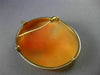 ESTATE EXTRA LARGE 14KT YELLOW GOLD HANDCRAFTED LADY CAMEO PENDANT BROOCH #21871