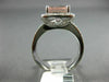 LARGE 3.60CT DIAMOND & AAA CUSHION CUT MORGANITE 14KT WHITE GOLD ENGAGEMENT RING
