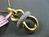 ESTATE LARGE .40CT DIAMOND 14K WHITE & YELLOW GOLD 3D PAVE BOW LOVE KNOT PENDANT