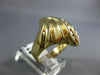 ESTATE LARGE .28CT DIAMOND 14KT YELLOW GOLD 3D CLASSIC WAVE COCKTAIL RING #18689