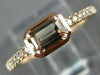 ESTATE .62CT DIAMOND & AAA EXTRA FACET MORGANITE 14KT WHITE GOLD BEZEL FUN RING