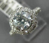 GIA CERTIFIED 1.82CT DIAMOND 14KT WHITE GOLD CLASSIC DOUBLE HALO ENGAGEMENT RING