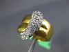 ESTATE LARGE 1.0CT DIAMOND 18KT WHITE AND YELLOW GOLD 3D SEMI MOON FUN RING