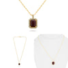 LARGE 5.03CT DIAMOND AAA RUBY 14KT YELLOW GOLD EMERALD CUT HALO FLOATING PENDANT