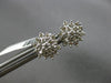 ESTATE .40CT DIAMOND 14KT WHITE GOLD 3D CLASSIC CLUSTER SNOWFLAKE STUD EARRINGS