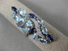 ESTATE EXTRA LARGE 6.66CT DIAMOND & MULTI GEM 14KT WHITE GOLD 3D LEAF FUN RING