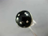 ESTATE .57CT DIAMOND & ONYX 14K WHITE GOLD 3D DOME MOON STAR ROMANTIC LOVE RING