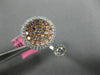 WIDE .73CT WHITE & PINK DIAMOND 18K WHITE & ROSE GOLD 3D ROUND CLUSTER FUN RING