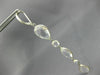 ESTATE EXTRA LARGE AAA CRYSTAL 14KT WHITE GOLD 3D MULTI SHAPE HANGING EARRINGS