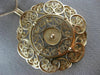 ANTIQUE EXTRA LARGE 14KT ROSE GOLD CLASSIC FLOWER CIRCLE FILIGREE PENDANT #21874