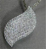 ESTATE .90CT DIAMOND 18KT WHITE GOLD WAVE PENDANT WITH CHAIN BEAUTIFUL #22308
