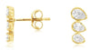 .65CT DIAMOND 14KT YELLOW GOLD PEAR SHAPE 3 STONE GRADUATING HANGING EARRINGS