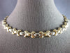 ESTATE 14KT WHITE AND YELLOW GOLD 10MM ITALIAN XO FLAT 17 INCH NECKLACE #27460