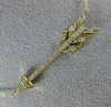 ESTATE .10CT DIAMOND 14KT YELLOW GOLD 3D CLASSIC CUPIDS ARROW LOVE NECKLACE