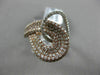 ESTATE WIDE 1.48CT DIAMOND 14KT WHITE & ROSE GOLD 3D OPEN LOVE KNOT FUN RING