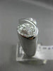 ESTATE WIDE .77CT DIAMOND 18KT WHITE GOLD 3D PAVE INFINITY LOVE KNOT BOW RING