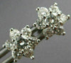 ESTATE .94CT DIAMOND 14KT WHITE GOLD CLASSIC STAR FLOWER CLUSTER EARRINGS #21017