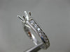 ESTATE .62CT DIAMOND 14KT WHITE GOLD 4 PRONG CHANNEL SEMI MOUNT ENGAGEMENT RING