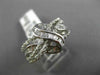 ESTATE 1.26CT DIAMOND 18K WHITE GOLD 3D MULTI ROW CRISS CROSS LOVE INFINITY RING