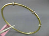 ESTATE .30CT DIAMOND 14K WHITE & YELLOW GOLD PAST PRESENT FUTURE BANGLE BRACELET