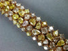 ESTATE LARGE GIA 24.03CT MULTI COLOR FANCY DIAMOND 18K ROSE GOLD TENNIS BRACELET
