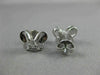 ANTIQUE .16CT DIAMOND BUTTERFLY 3D 18KT WHITE GOLD EARRINGS ELEGANT!! #9672