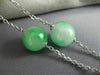 ANTIQUE LARGE .36CT DIAMOND AAA ONYX & JADE 18KT WHITE GOLD 3D LARIAT NECKLACE