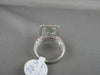 ESTATE WIDE SQUARE AAA GREEN AMETHYST & DIAMOND 7.15CTW 14KT WHITE GOLD RING