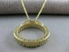 ESTATE .71CT ROUND DIAMOND 14KT YELLOW GOLD 3D CIRCLE OF LOVE OPEN PENDANT 16882