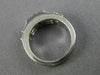 ESTATE .80CT ROUND & BAGUETTE DIAMOND 14K WHITE GOLD ANNIVERSARY GOLD RING #6051