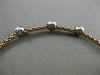 ESTATE .35CT DIAMOND 14KT WHITE & ROSE GOLD PAST PRESENT FUTURE BANGLE BRACELET