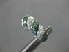 ESTATE WIDE 1.52CT WHITE & BLUE DIAMOND 18KT WHITE GOLD 3D ROPE CLIP ON EARRINGS