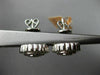 ESTATE LARGE .58CT DIAMOND & RUBY 14KT WHITE GOLD FLOWER FILIGREE STUD EARRINGS