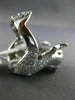 LARGE 5.8CT WHITE & FANCY COLOR DIAMOND & PINK SAPPHIRE 18K WHITE GOLD FROG RING