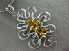 ESTATE EXTRA LARGE 1.93CT WHITE & FANCY YELLOW DIAMOND 18KT 2 TONE GOLD PENDANT