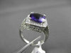 ESTATE LARGE 4.52CTW DIAMOND & AAA AMETHYST 14KT WHITE 3D FILIGREE COCKTAIL RING