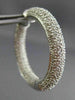 ESTATE LARGE WIDE 6.0CT DIAMOND 14K WHITE GOLD 3D DOUBLE MULTI ROW HOOP EARRINGS