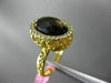 ESTATE 2.90CT DIAMOND & AAA SMOKY TOPAZ 14KT YELLOW GOLD 3D FILIGREE OVAL RING