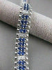 ESTATE WIDE 6.72CTW DIAMOND SAPPHIRE 14KT YLW GOLD LINE STACKING BRACELET #20926