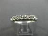 ANTIQUE .16CT DIAMOND PLATINUM CLASSIC 7 STONE WEDDING ANNIVERSARY RING #26216