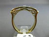 ANTIQUE 1.26CT OLD MINE DIAMOND 14KT TWO TONE GOLD CLASSIC FILIGREE RING #19171